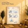 Harry Miller race car patent gift - canvas print for a motorsport fan
