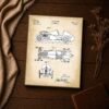 1920 Harry Miller race car patent canvas print - open wheel racer blueprint art