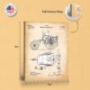 Antique car patent canvas - gallery wrapped canvas edge detail