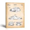 Porsche 911 patent canvas print - 1964 design patent by Crossroads Home Decor