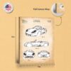 Convertible sports car patent canvas print - gallery wrapped canvas edge detail
