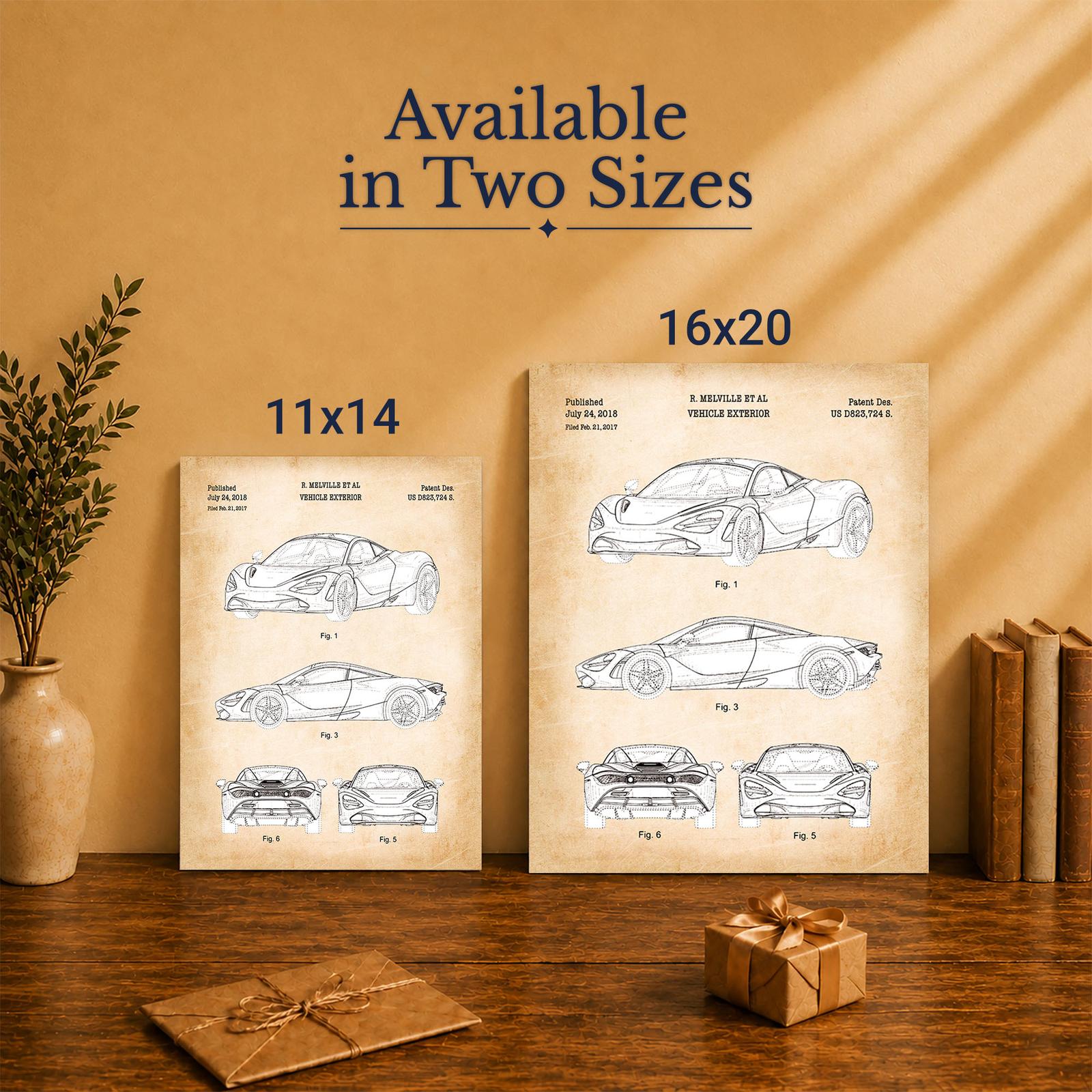 C2511C-5 Supercar patent canvas art - Made in USA family-owned wall decor