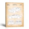 Muscle car patent canvas print - 2018 design patent by Crossroads Home Decor