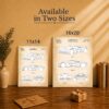 Aerodynamic car blueprint art - Made in USA family-owned wall art