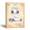 1920 touring car patent canvas print - vintage automobile design by Crossroads Home Decor