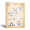 Race car patent canvas print - open-wheel racer wall art by Crossroads Home Decor