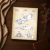 Open-wheel race car patent print - close-up of the engineering drawing