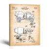 Cement mixer patent canvas print - vintage concrete truck art by Crossroads Home Decor