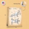 Backhoe patent canvas print - gallery wrapped canvas edge detail