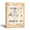 Jib crane patent canvas print - 1891 patent drawing by Crossroads Home Decor