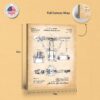 Crane patent canvas print - gallery wrapped canvas edge detail