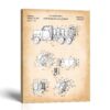 Dump truck patent canvas print - 1975 tailgate actuator design by Crossroads Home Decor