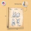Forklift patent canvas print - gallery wrapped canvas edge detail