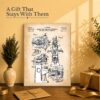 Milling machine patent print gift - canvas print for a machinist