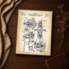 Machinist blueprint wall art - milling machine head cross-section closeup