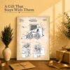 C2532C-2-11x14-1 Skid steer canvas print gift for an equipment operator or collector