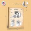 C2532C-8-11X14 Skid steer patent canvas print - gallery wrapped canvas edge detail
