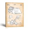 Construction loader patent canvas print - 1958 patent drawing by Crossroads Home Decor