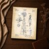 C2541C-4-11x14-1 Windmill patent print - close-up of the 1906 engineering drawing