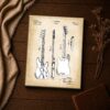 Bass guitar patent print - close-up of the 1953 engineering drawing