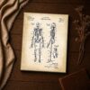 C2547C-4-11x14-1 1961 skeleton patent print - vintage anatomy inspirational wall art