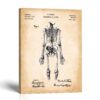 Anatomical skeleton patent canvas print - 1911 engraved anatomy patent print by Crossroads Home Decor