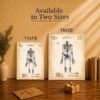 Anatomical skeleton patent canvas print - Made in USA family-owned study wall art