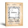 Monopoly patent canvas print - 1935 board game drawing by Crossroads Home Decor