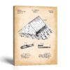 Camping tent patent canvas print - vintage guy-line wall art by Crossroads Home Decor