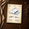 Camping tent patent print - close-up of the 1880 guy-line slip drawing
