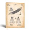 Hammock patent canvas print - vintage cord hammock wall art by Crossroads Home Decor