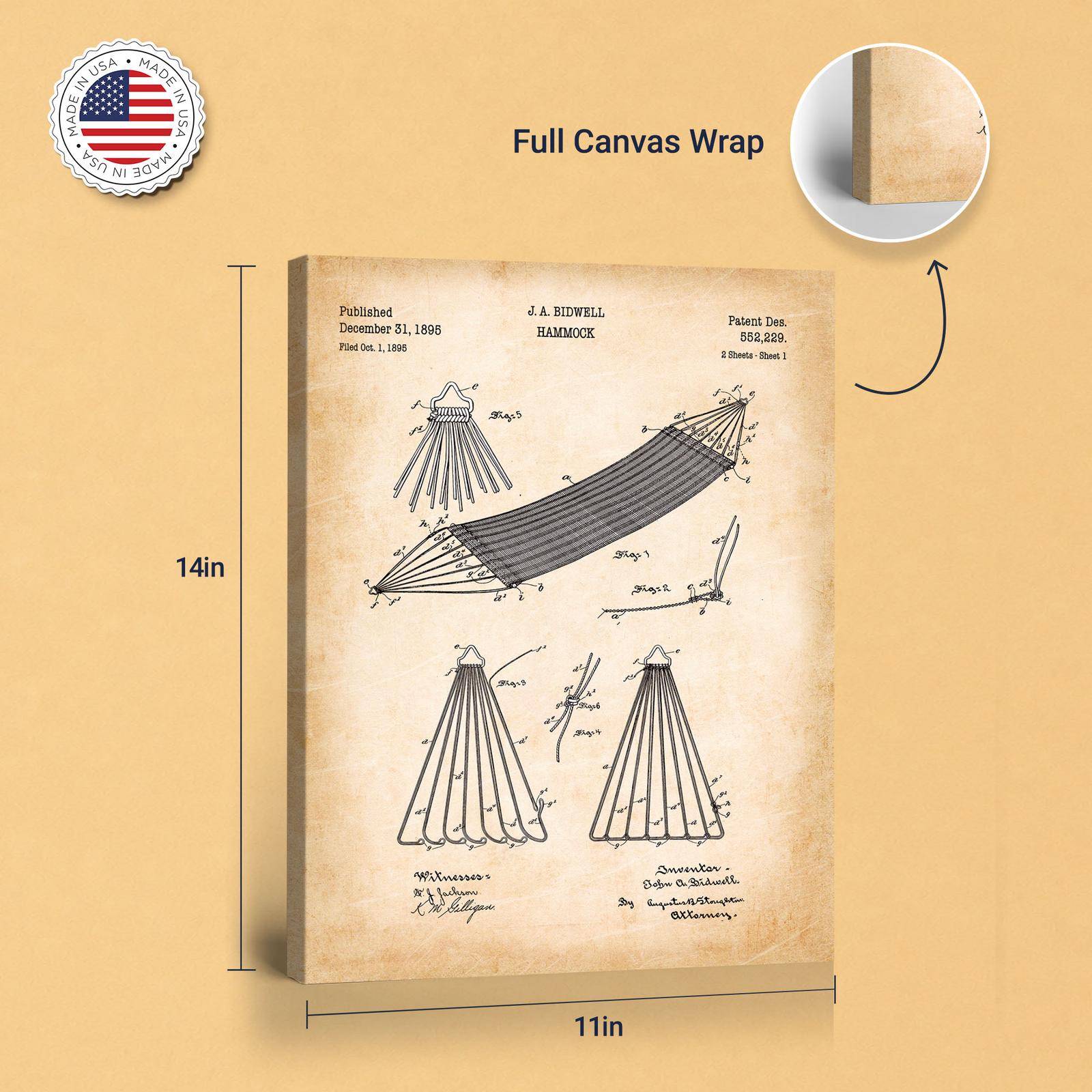 Hammock canvas print - gallery wrapped canvas edge detail