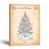 Christmas Tree patent canvas print - vintage ornament design by Crossroads Home Decor