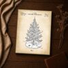 Christmas Tree Ornament Protector patent canvas print - vintage design close-up