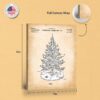 Christmas Tree patent canvas print - gallery wrapped canvas edge detail