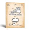Hockey shoe patent canvas print by Crossroads Home Decor