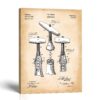 Corkscrew patent canvas print - antique T handle design by Crossroads Home Decor
