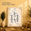 Antique corkscrew canvas art - gift for wine lovers and collectors