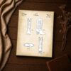 Cowboy boot patent print - close-up of the 1983 design drawing