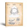 Diving helmet patent canvas print - 1967 patent drawing by Crossroads Home Decor