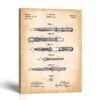 Fountain pen patent canvas print - 1905 fountain pen patent drawing by Crossroads Home Decor