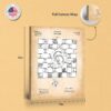 Board game patent art - gallery wrapped canvas edge detail
