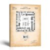 Sorry board game patent canvas print - 1933 game board drawing by Crossroads Home Decor