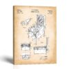 Pinball machine patent canvas print by Crossroads Home Decor