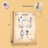 Sewing machine patent print - gallery wrapped canvas edge detail