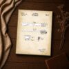 1953 toothbrush patent canvas print - vintage dental tool wall art