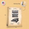 Typewriter Patent Canvas Print - gallery wrapped canvas edge detail