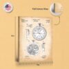 Stopwatch Patent Canvas Print - gallery wrapped canvas edge detail