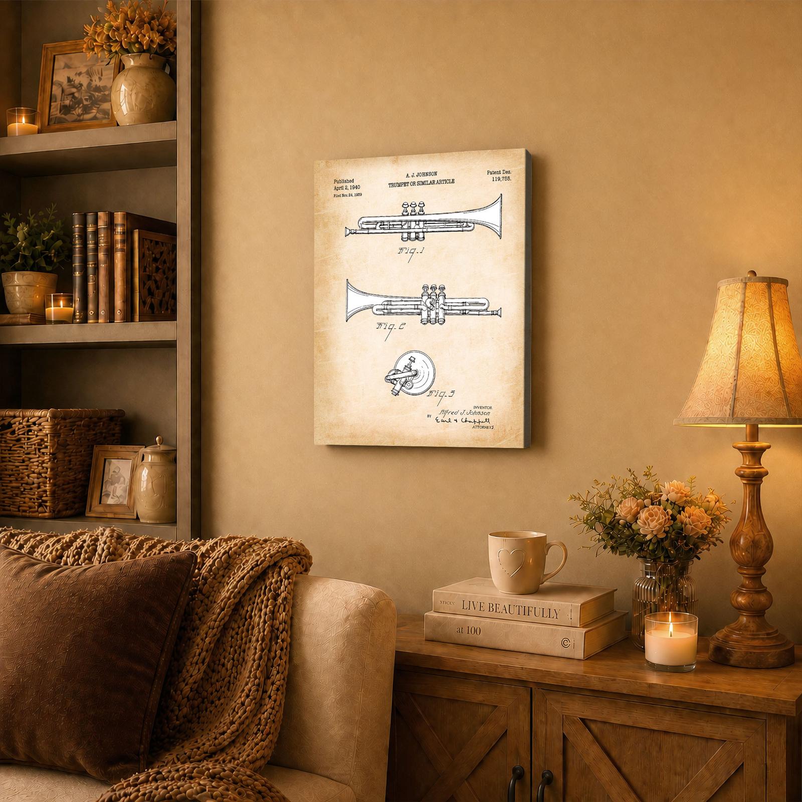 Band Room Canvas Wall Decor Displayed in a Music Studio