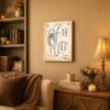 Baritone horn canvas wall art displayed in a music room